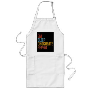 DELANTAL LARGO COME CHOCOLATE DUERME REPITE