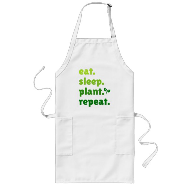 Delantal Largo Comer la planta de sueño repetidamente jardinera L (Frente)