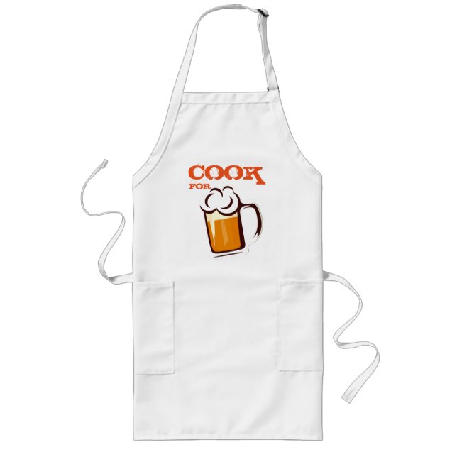 DELANTAL LARGO COOK FOR BEER FUNNY (Frente)