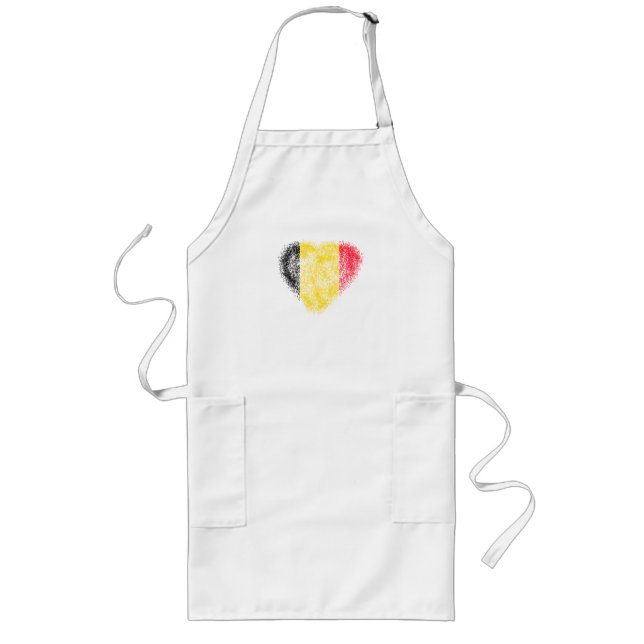 Delantal Largo Corazón de Bélgica (Frente)