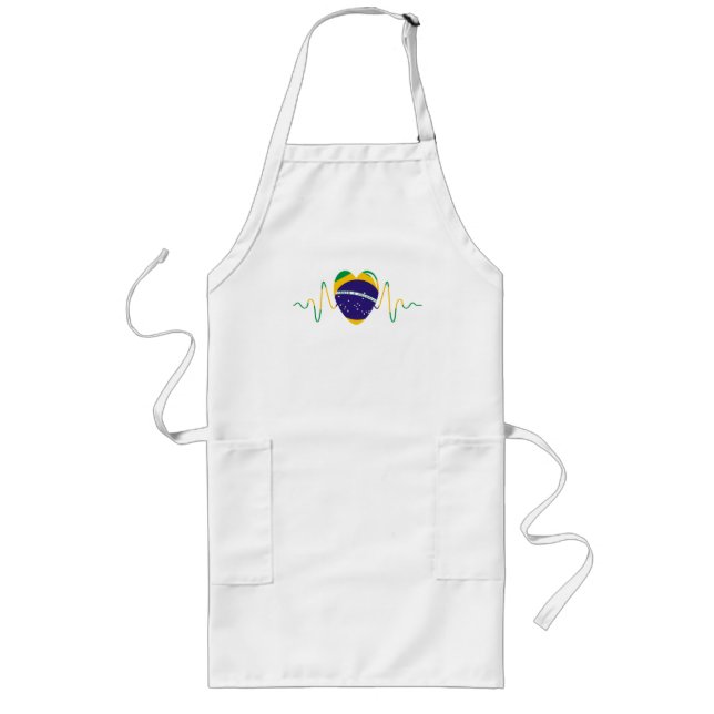 Delantal Largo Corazón de Brasil (Frente)
