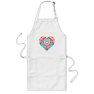 Delantal Largo Corazón Vibrante Tie-Dye