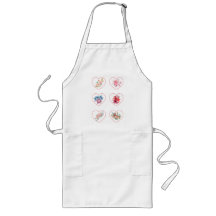 Corazones Apron con flores
