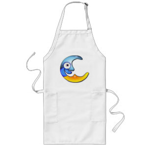 Delantal Largo Crazy Moon Personalizado Apron