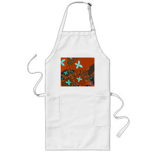 Delantal Largo Crazy Quilt Resumen Diseño Fractal