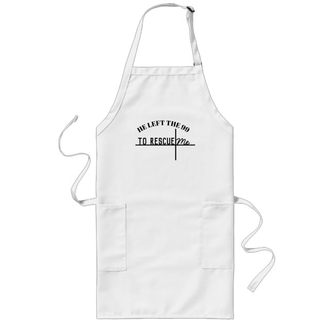 Delantal Largo Cristiano Dejó El 99 Para Rescatarme La Biblia (Frente)