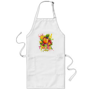 Delantal Largo Cubos tropicales - Frutas acuáticas de los tubos d
