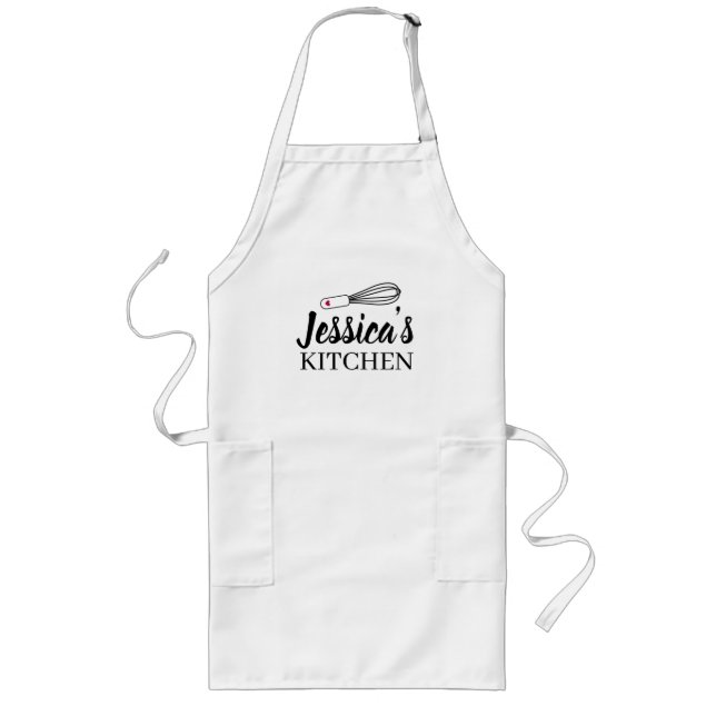 Delantal Largo Custom Text Kitchen Apron (Frente)