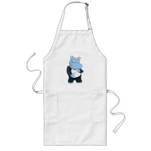 DELANTAL LARGO CUTE AZUL HIPPO