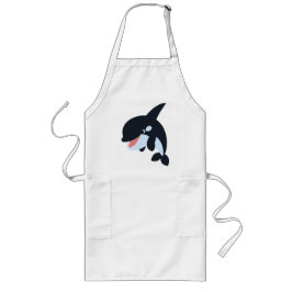 Delantal Largo Cute Merry Personalizado Killer Whale Apron