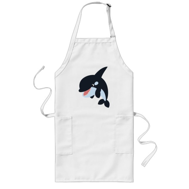 Delantal Largo Cute Merry Personalizado Killer Whale Apron (Frente)