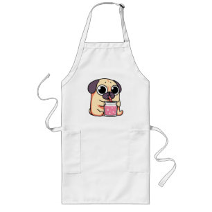Delantal Largo Cute Pug