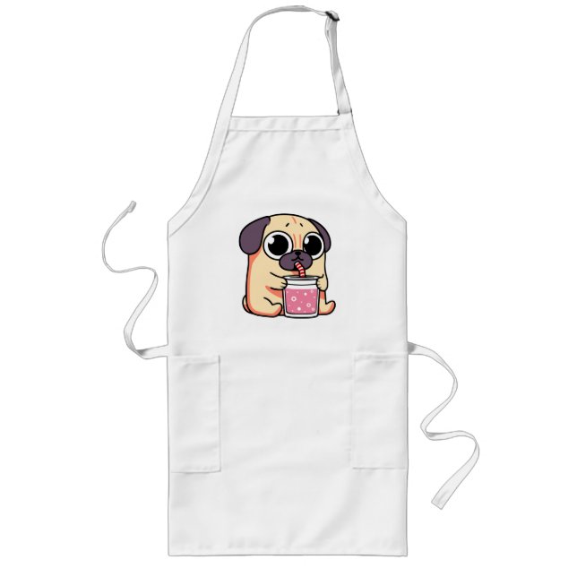 Delantal Largo Cute Pug (Frente)