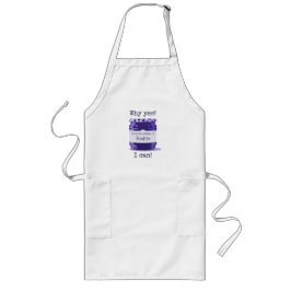 Delantal Largo Cute Purple Home Canning Jelly Jar con tu nombre