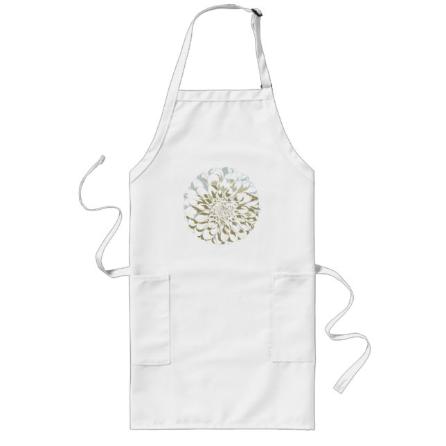 Delantal Largo Dahlia flower long apron (Frente)