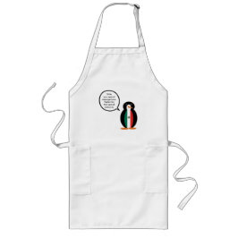 Delantal largo de la Señora Pingüino con la bander