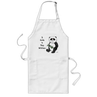 Delantal Largo Demasiado lindo oso panda