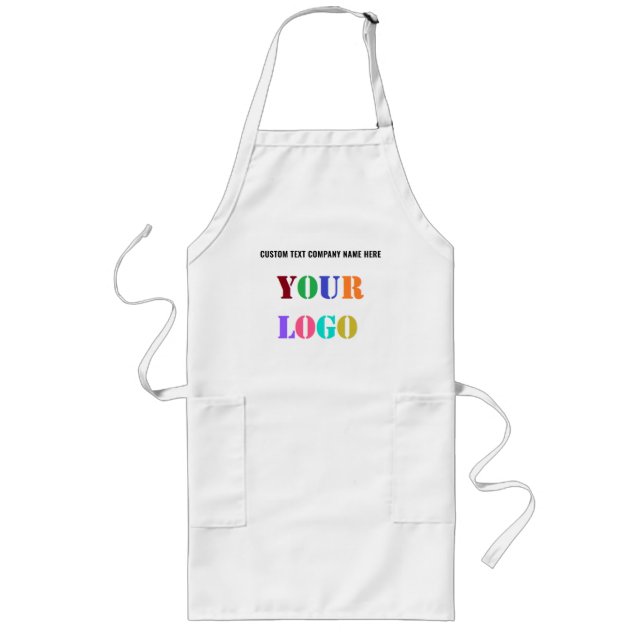 Delantal Largo Design Your Own Branded Company Apron Template (Frente)