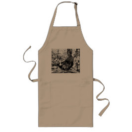 Delantal Largo Dibujo de gallos impreso en Apron