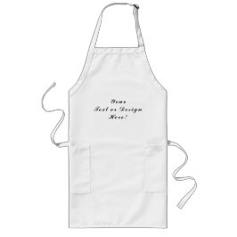 Delantal Largo Diseñar tu propio Apron Blanco - Tamaño largo