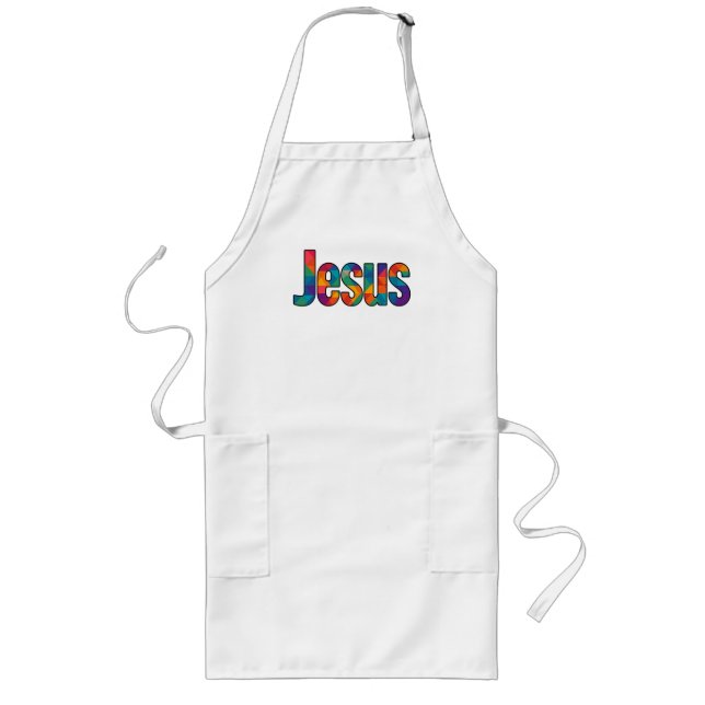 Delantal Largo diseño geométrico de "Jesús" (Frente)