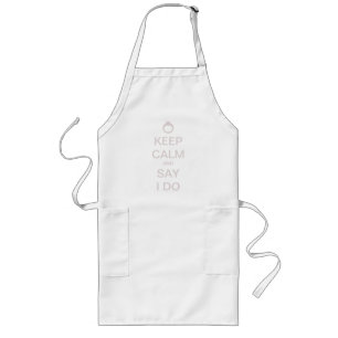 Delantal Largo Diseño nupcial personalizable Keep Calm
