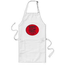 Delantal Largo Divertido Maestro de Parrilla BBQ Personalizado
