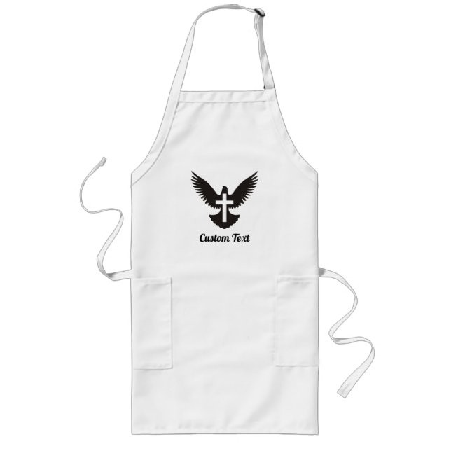 Delantal Largo Dove con Cross Long Apron (Frente)