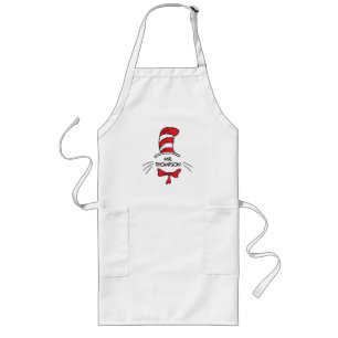 Delantal Largo Dr. Seuss Gato en el sombrero Nombre personaliza