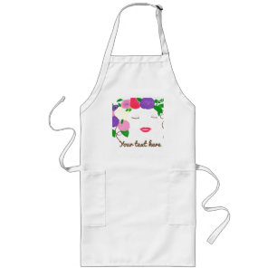 Delantal Largo El arte de las mujeres personaliza el Apron
