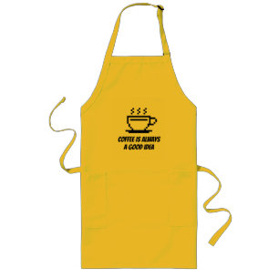 Delantal Largo El café es siempre una buena idea chistoso delant