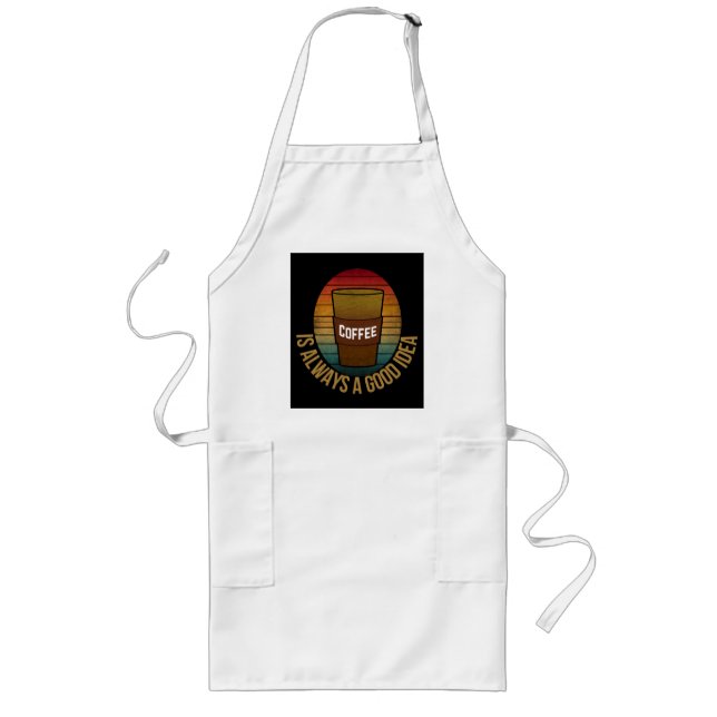 DELANTAL LARGO EL CAFÉ SIEMPRE ES UNA BUENA IDEA (Frente)