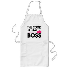 Delantal Largo El cocinero es el jefe regalo divertido para chefs