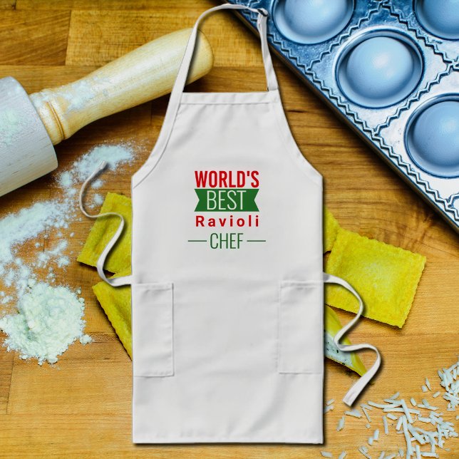 Delantal Largo El mejor chef de Ravioli del Mundo (Subido por el creador)