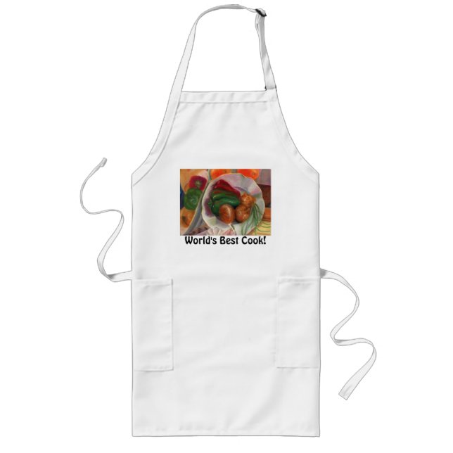 Delantal Largo ¡El mejor cocinero del mundo! (Frente)