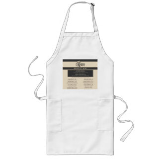 Delantal Largo El menú del café de Kanela Apron