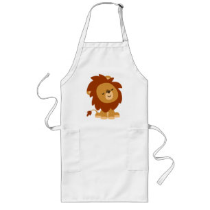 Delantal Largo El Personalizado pacífico Cute Lion Apron
