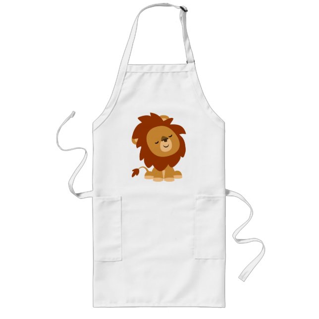 Delantal Largo El Personalizado pacífico Cute Lion Apron (Frente)