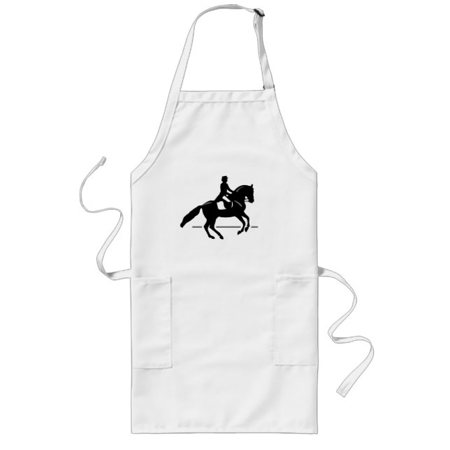 Delantal Largo Elegante jinete de vigas que interpreta una piruet (Frente)