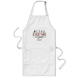 Delantal Largo Equipo de Navidades festivos Agregar nombre Apron