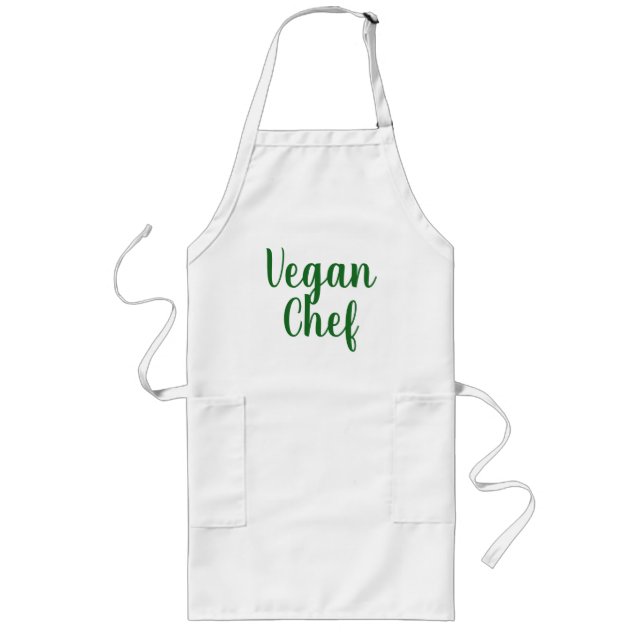 Delantal Largo Escaparate de cocina del chef vegan para hombres y (Frente)