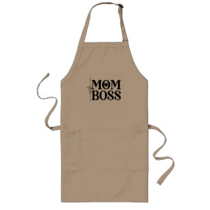Delantal Largo Esposa Mamá Boss divertida Día de la Madre
