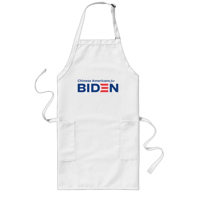 Delantal Largo Estadounidenses chinos por el Paro Unisex de Biden (Frente)