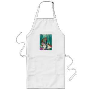 Delantal Largo Familia Sirena (piel y ojos marrones) Largo Apron