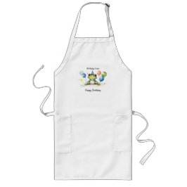 Delantal Largo Feliz cumpleaños CRIADA Whimsical lindo globo de r