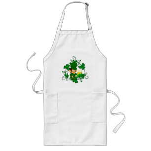 Delantal Largo Feliz Leprechaun Apron