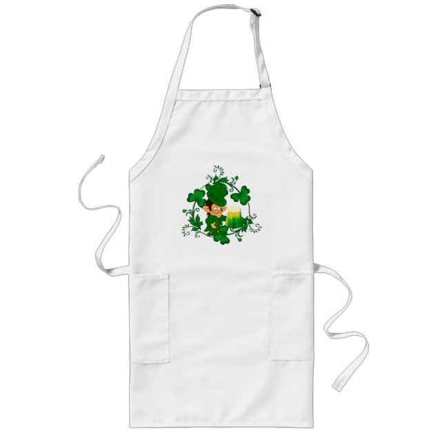 Delantal Largo Feliz Leprechaun Apron (Frente)