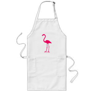 Delantal Largo Flamingo rosa brillante