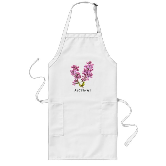 Delantal Largo Flores de Apron-Lilac (Frente)