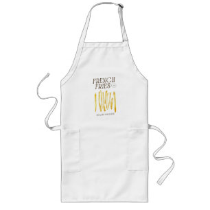 Delantal Largo Francés Fries Love Language Funny Apron